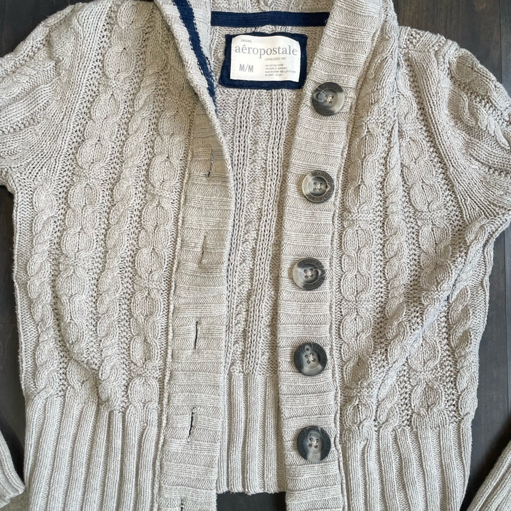 Y2K Aeropostale Women's Cable Knit Sweater size medium - Picture 3 of 12